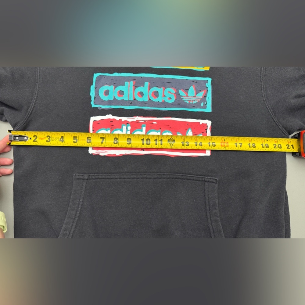 Adidas Black Hoodie with Colorful Logo Unisex - Picture 11 of 13